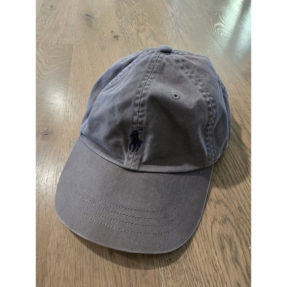 Polo Ralph Lauren Gray Twill Adjustable Baseball Cap Hat Casual - Picture 1 of 10